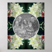 白つつじ花フレームあなたの写真を追加 ポスター (正面)