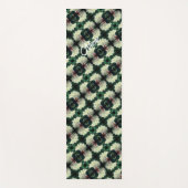 白つつじ花抽象芸術模様パーソナライズされた ヨガマット (正面)