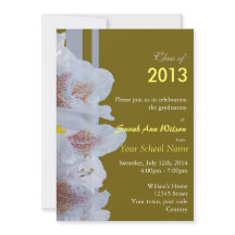 白つつじ花花卒業式パーティー招待状。