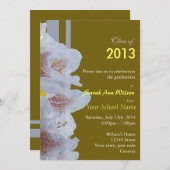 白つつじ花花卒業式パーティー招待状。 招待状 (正面/裏面)