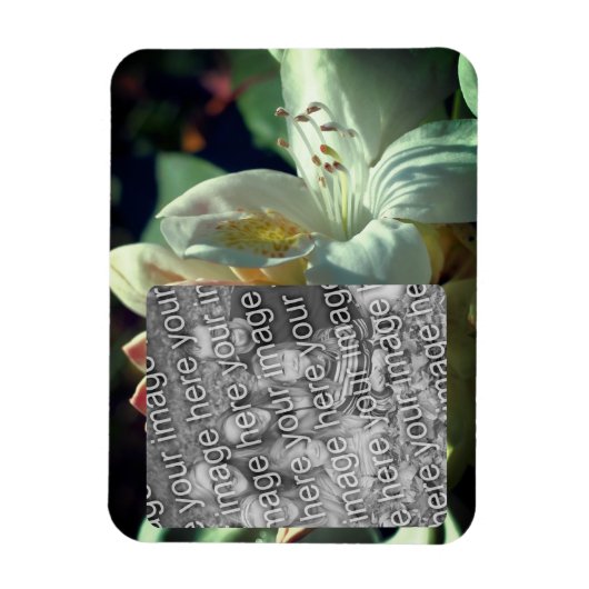 白つつじ花額写真の追加 マグネット (縦)