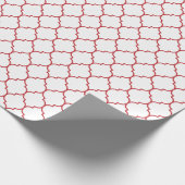 白でえんじ色モロッコのクローバー ラッピングペーパー (角)