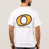 白でオレンジそして黒い Tシャツ (裏面)