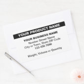 白でハイライト表示された製品名 長方形シール (封筒)