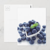 白で単離されたブルーベリー ポストカード (正面/裏面)