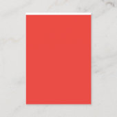 白で印象的な赤の背景を作成す縁どる 名刺 (裏面)