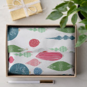 白で数々のなヴィンテージのクリスマスオーナメント 薄葉紙 (ギフト)