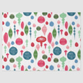 白で数々のなヴィンテージのクリスマスオーナメント 薄葉紙 (正面)