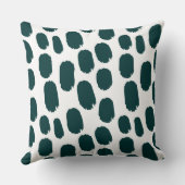 白で深緑色はっきりしたで色彩の鮮やかな点- クッション (裏面)