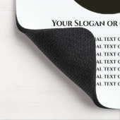 白で自分の文字とロゴを追加 マウスパッド (コーナー)