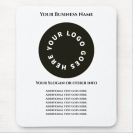白で自分の文字とロゴを追加 マウスパッド