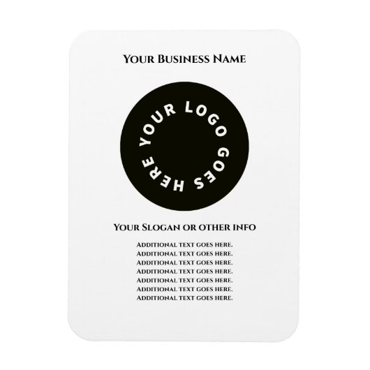 白で自分の文字とロゴを追加 マグネット (縦)