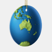 白で隔離される地球3d。 自制心があるオーストラリア セラミックオーナメント (右)