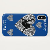 白でApple iPhone Xのケースだけで踊る。 Case-Mate iPhoneケース (裏面(横))