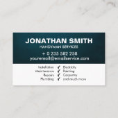 白とアイコン絵を描を扱う 名刺 (裏面)