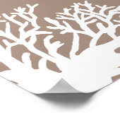 白とアイボリーの熱帯魚の座席表16 x 20 ポスター (角)