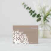 白とアイボリー熱帯魚のシーティングカード プレイスカード (スタンド正面)