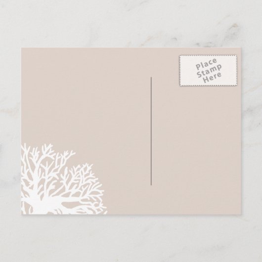 白とアイボリー熱帯魚の保存日 案内ポストカード (裏面)