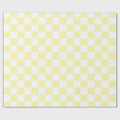 白とエレガントクリームのチェック板 ラッピングペーパー (フラット)