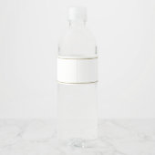 白とエレガント金ゴールドのウォーターボトルラベル ペットボトルラベル (裏面)