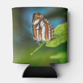 白とオレンジのストライプの蝶 缶クーラー (裏面)