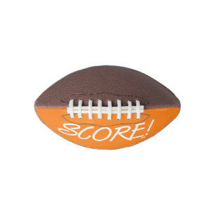 白とオレンジのミニサッカーボール アメリカンフットボール
