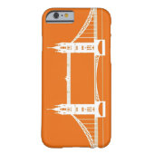 白とオレンジのロンドンブリッジシルエット Case-Mate iPhoneケース (裏面)