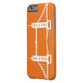白とオレンジのロンドンブリッジシルエット Case-Mate iPhoneケース (裏面左)