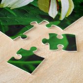 白とオレンジの円錐花 ジグソーパズル (側面)