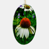 白とオレンジの円錐花 セラミックオーナメント (右)