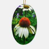 白とオレンジの円錐花 セラミックオーナメント (左)