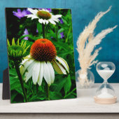 白とオレンジの円錐花 フォトプラーク (側面)