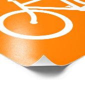 白とオレンジの自転車 フォトプリント            (角)