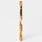 白とオレンジ色の猫が緑の目と青い目をパターン iPhoneケース (左側)