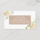 白とクラフトの石鹸ロウソクの大豆溶けとDIYクラフト 名刺 (裏面)