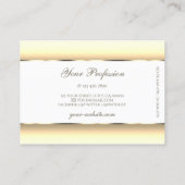 白とクリームグラデーションライト金ゴールドオーバルデコ縁どア 名刺 (裏面)