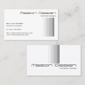 白とグレーのストライプ – 名刺 (正面/裏面)