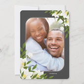 白とグレーの写真招待状 招待状 (裏面)