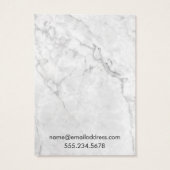 白とグレーの大理石のイヤリングホルダー表示カード (裏面)
