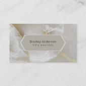白とグレーの大理石(金ゴールド) 名刺 (正面)