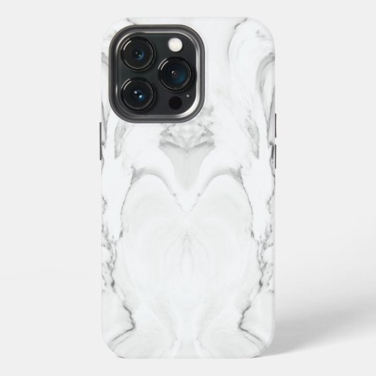 白とグレーの大理石 iPhoneケース (裏面)