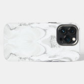 白とグレーの大理石 iPhoneケース (裏面横)