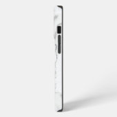 白とグレーの大理石 iPhoneケース (左側面)