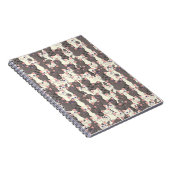 白とグレーの猫の模様 ノートブック (右側)