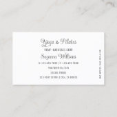 白とゴージャスなグレーハートとモノグラムかわいい 名刺 (裏面)