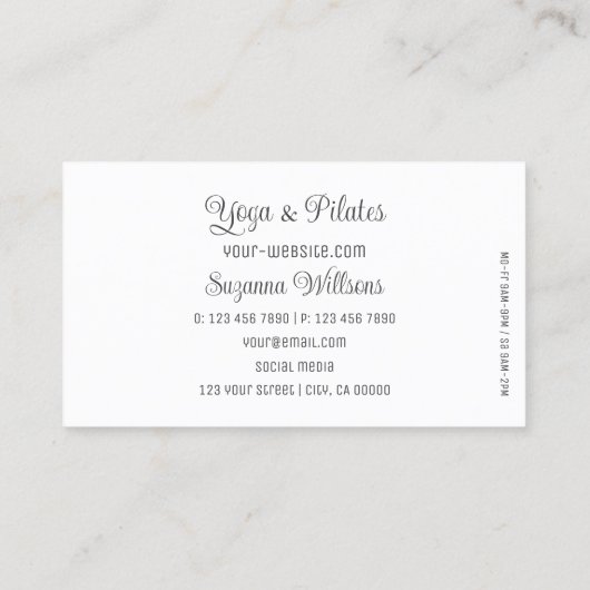 白とゴージャスなグレーハートとロゴかわいい 名刺 (裏面)