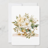 白とゴールドの教会 ブライズメイドのランチ会 招待状 (裏面)