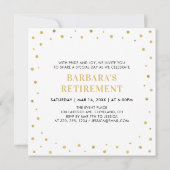 白とゴールド | 現代のサプライズ退職パーティー 招待状 (裏面)
