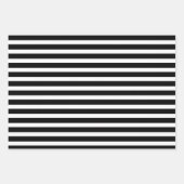 白とシンプル黒のクリスマスツリーが混在 ラッピングペーパーシート (正面3)