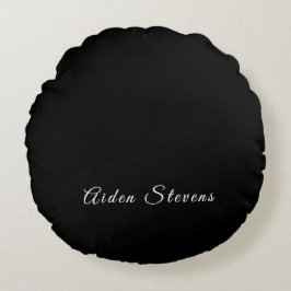 白とスタイリッシュ白のミニマリストの名前を追加 ラウンドクッション